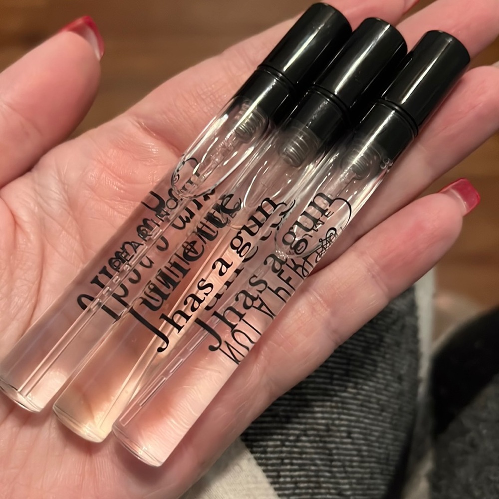 Selling a trio of Juliette Has A Gun perfumes.